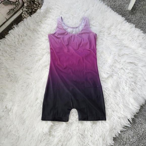 Arshiner Leotards for Girls Gymnastics with Shorts Color Gradient Shiny … - Picture 5 of 9